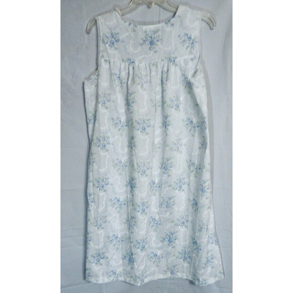Adonna Nightgown Robe Set Floral Snap Women L Embroider Lace USA GrandmaCore - Picture 8 of 12